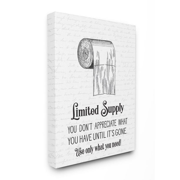 Stupell Industries Bathroom Inspired 'Until It's Gone' Toilet Paper Phrase Wall Art White 10 x 15 Stupell Industries Bathroom Inspired 'Until It's Gone' Toilet Paper Phrase Wall Art White 10 x 15